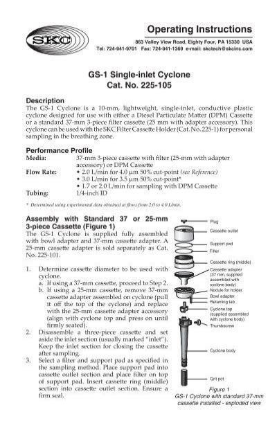 skc cyclone sampler instructions